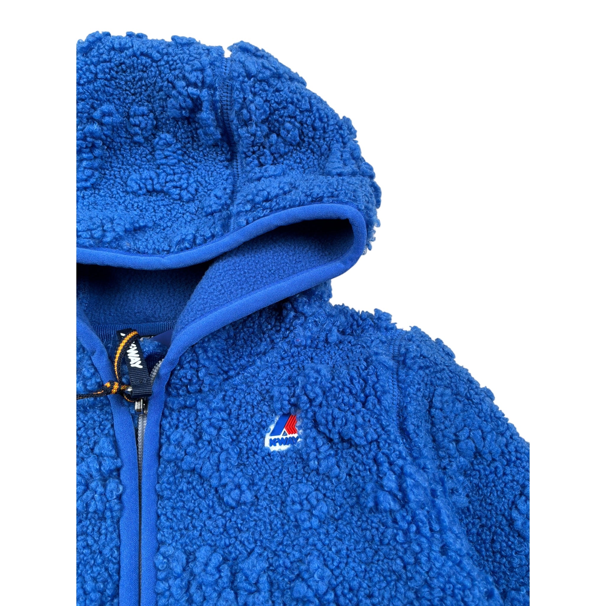K-Way Felpa con Zip E Cappuccio tinta unita Cobalto per Neonato K21524WO COBALTO K-WAY 