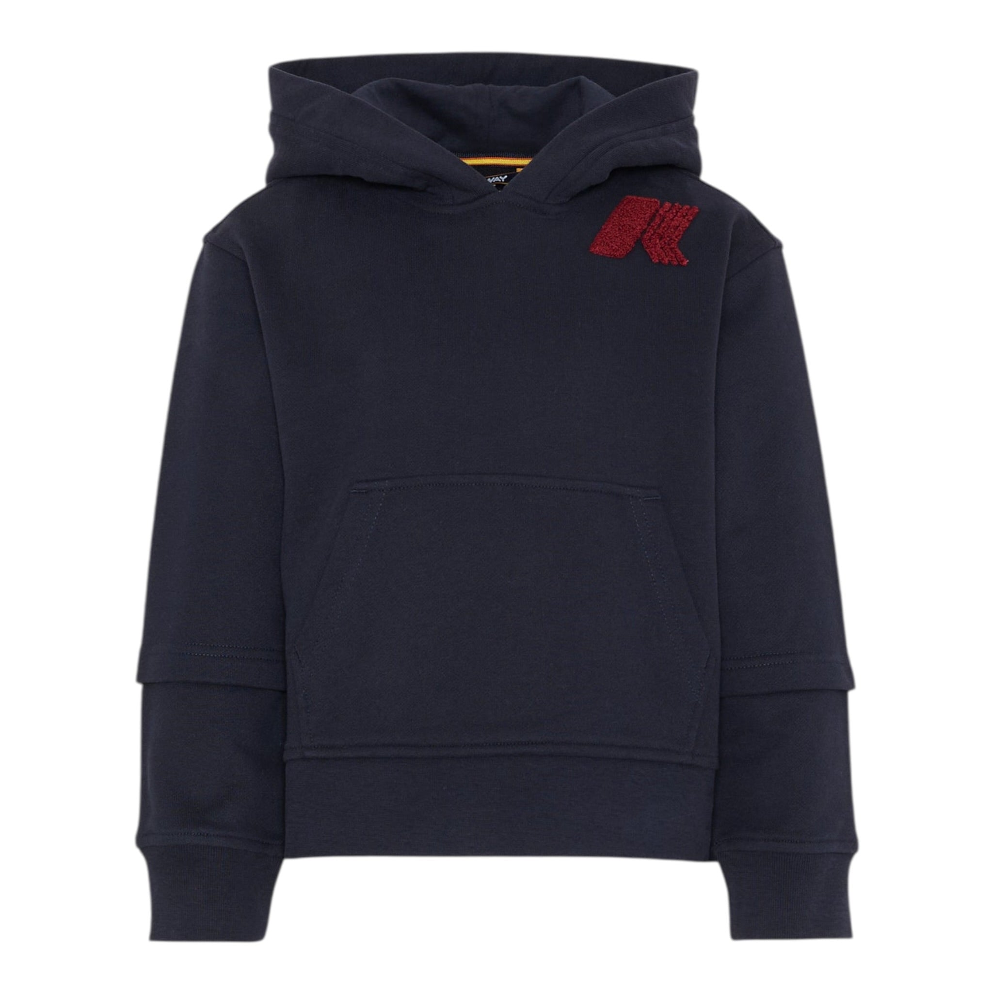 K-Way Felpa Chiusa con Cappuccio tinta unita Blu per Bambino K41325W BLU K-WAY 