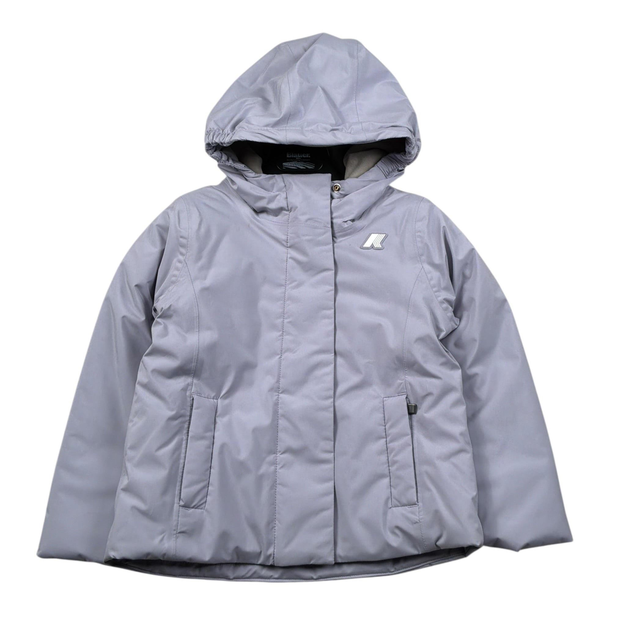 K-Way Giubbino tinta unita Foderato con Zip E Cappuccio Lilla per Bambina K4137WWAX LILLA K-WAY 