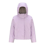 K-Way Giubbino tinta unita Foderato con Zip E Cappuccio Lilla per Bambina K4137WW LILLA K-WAY 