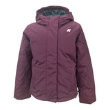 K-Way Giubbino tinta unita Foderato con Zip E Cappuccio Viola per Bambina K4137WWXXXA VIOLA K-WAY 