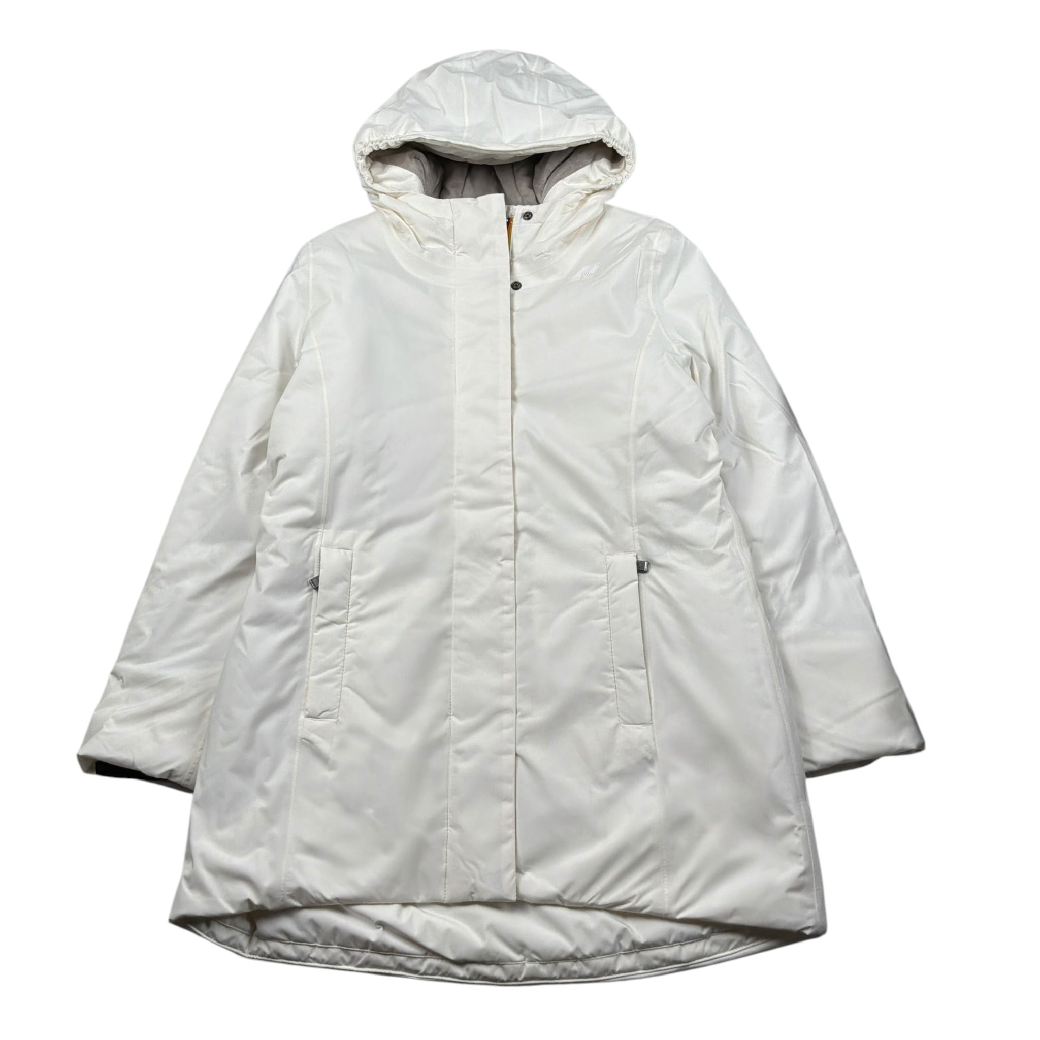 K-Way Giubbino tinta unita con Cappuccio Panna per Bambina K41383W PANNA K-WAY 