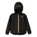 K-Way Felpa con Zip E Cappuccio tinta unita In Collaborazione con Il Gufo Nero per Bambino K4141DW NERO K-WAY 