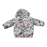 K-Way Giubbino Stampa Fantasia con Cappuccio Rosa per Neonata K41467WA ROSA K-WAY 