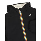 K-Way Giubbino Reversibile Lungo con Zip E Cappuccio Nero/Bianco per Bambino K5123QWO NERO/BIANCO K-WAY 