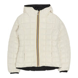 K-Way Giubbino Reversibile Lungo con Zip E Cappuccio Nero/Bianco per Bambino K5123QWO NERO/BIANCO K-WAY 