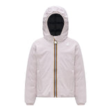 K-Way Giubbino Reversibile Lungo con Zip E Cappuccio Rosa/Nero per Bambina K5123QW ROSA/NERO K-WAY 
