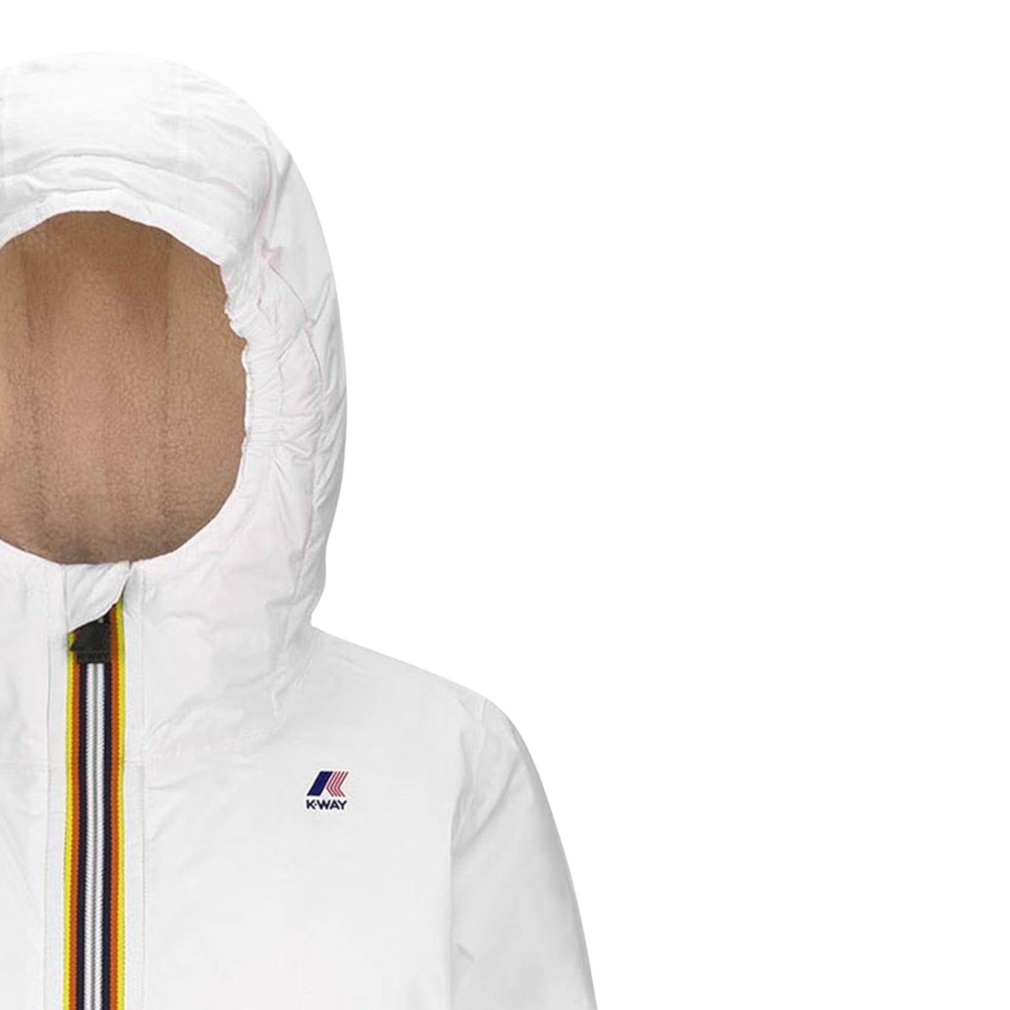 K-Way Giubbino tinta unita con Cappuccio In Contrasto Bianco per Bambina K61157WJ BIANCO K-WAY 