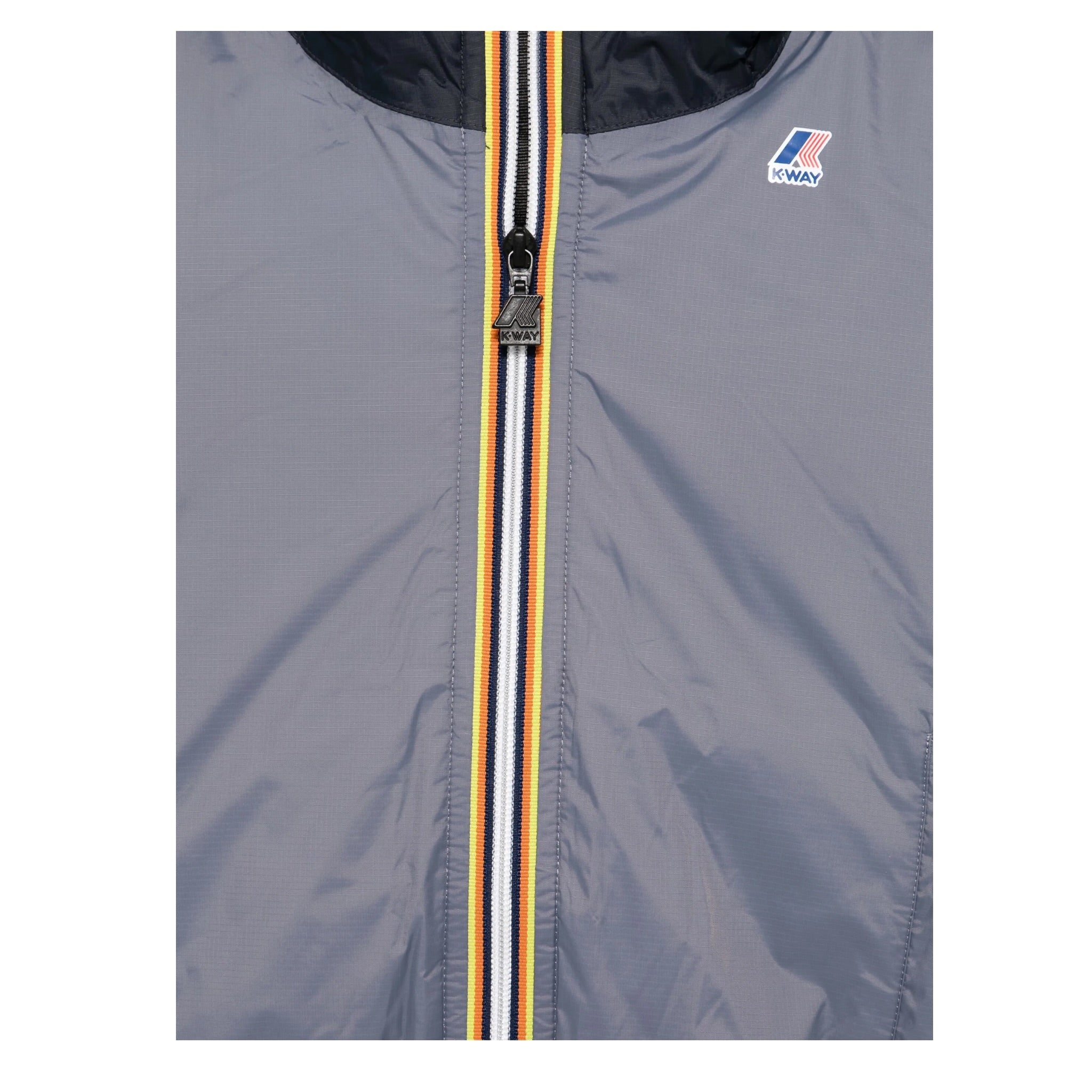 K-Way Giubbino Bicolore con Cappuccio Blu per Bambino K6115FW BLU K-WAY 
