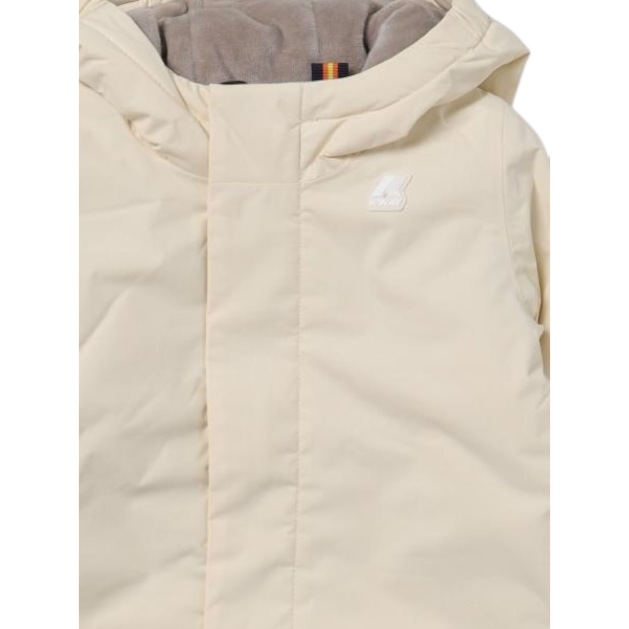 K-Way Giubbino tinta unita con Cappuccio E Zip Panna per Neonata K6116ZW PANNA K-WAY 
