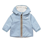 K-Way Giubbino Reversibile Bicolore con Zip E Cappuccio Azzurro/Bianco per Neonato K71338WXX AZZURRO/BIANCO K-WAY 
