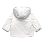 K-Way Giubbino Reversibile Bicolore con Zip E Cappuccio Azzurro/Bianco per Neonato K71338WXX AZZURRO/BIANCO K-WAY 