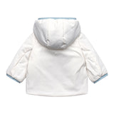 K-Way Giubbino Reversibile Bicolore con Zip E Cappuccio Azzurro/Bianco per Neonato K71338WXX AZZURRO/BIANCO K-WAY 