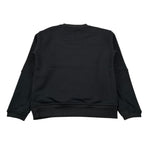 K-Way Felpa tinta unita Girocollo con Logo Nero per Bambina K7141TW NERO K-WAY 