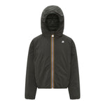 K-Way Giubbino tinta unita con Zip E Cappuccio Verde per Bambino K7142QW VERDE K-WAY 