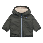 K-Way Giubbino tinta unita con Zip E Cappuccio Verde per Neonato K7142RWXXX VERDE K-WAY 