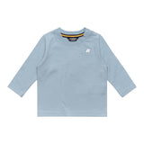 K-Way Shirt Girocollo tinta unita con Logo Azzurro per Neonato K8138CWNXX AZZURRO K-WAY 