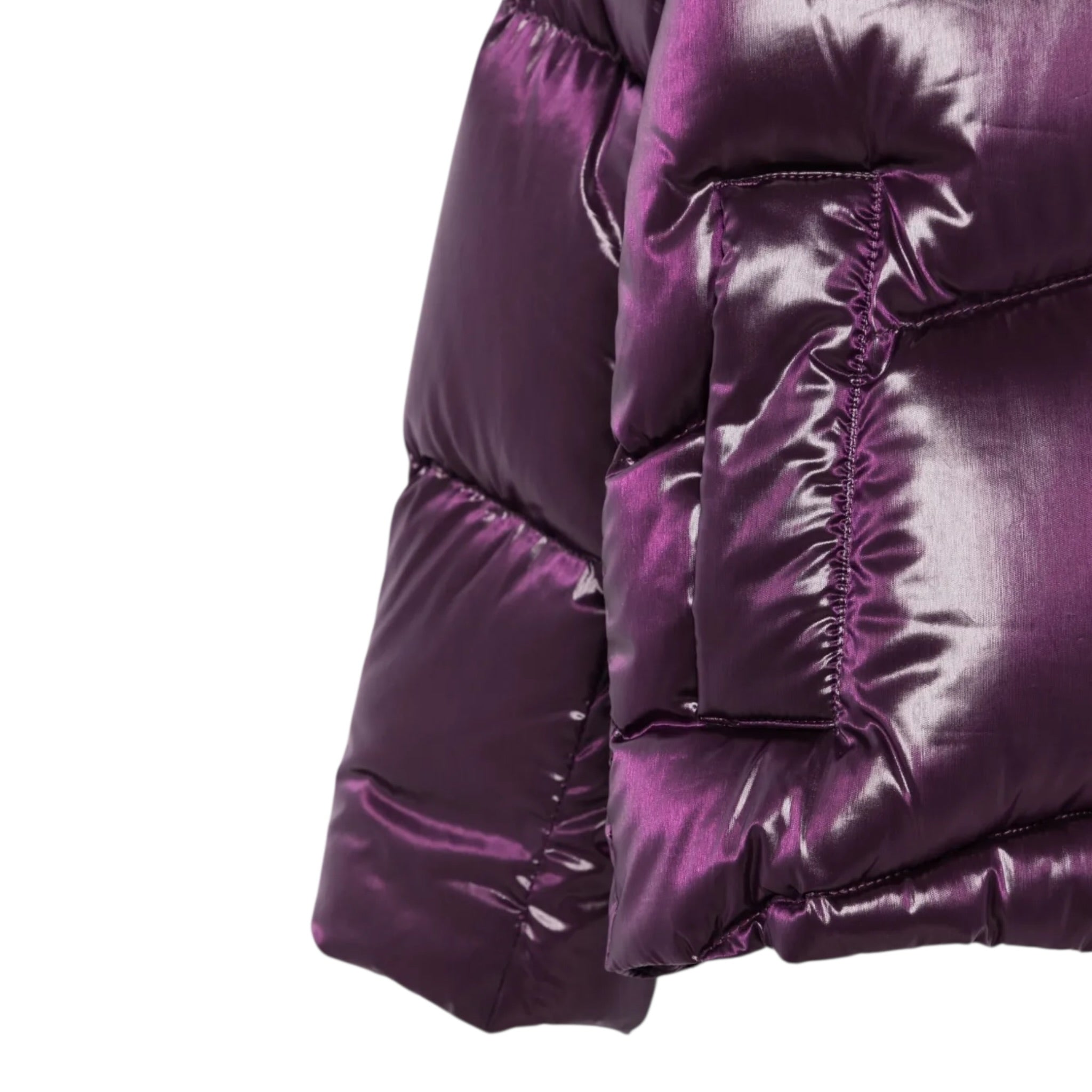 K-Way Giubbino tinta unita con Zip E Cappuccio Viola per Bambina K81417W VIOLA K-WAY 