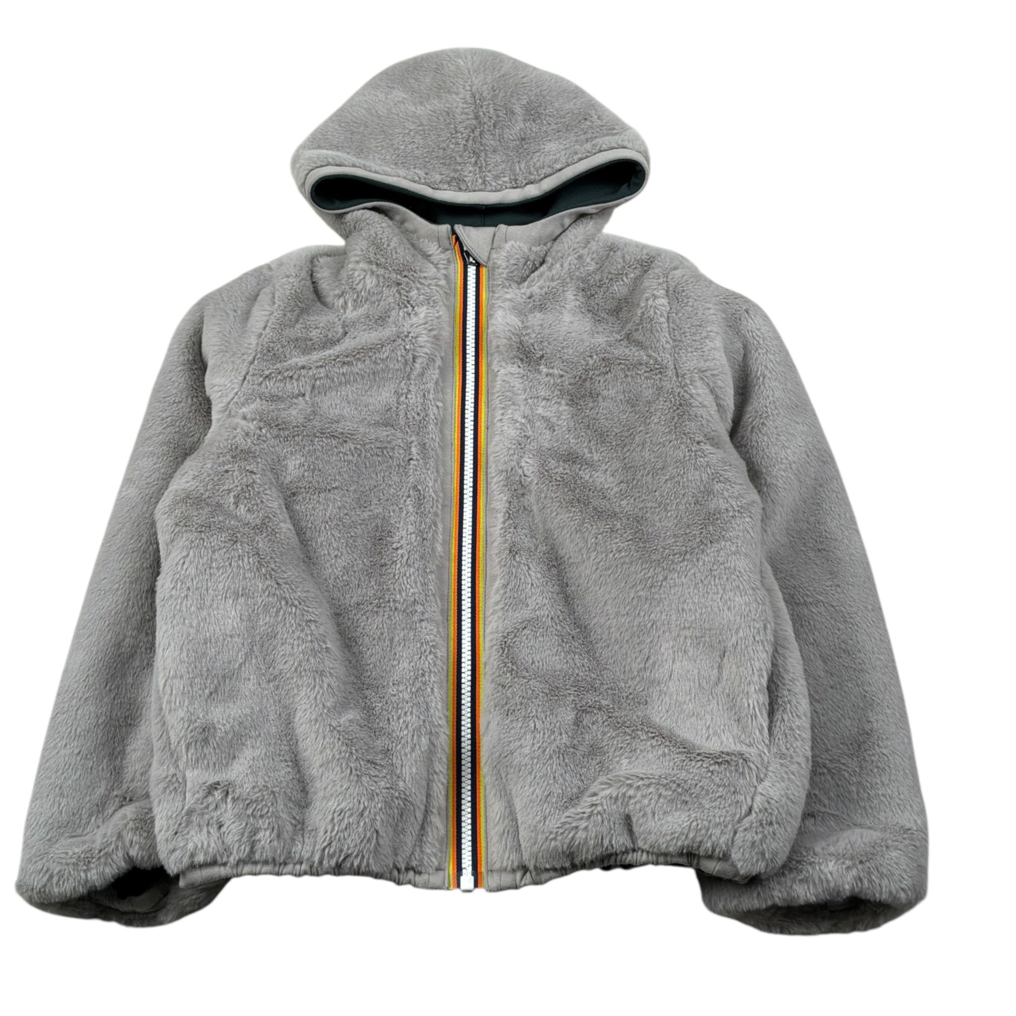 K-Way Giubbino Reversibile Bicolore Grigio/Verde per Bambino K8145EW GRIGIO/VERDE K-WAY 