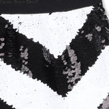Karl Lagerfeld Short Bicolore con Paillettes Bianco/Nero per Bambina Z30591 BIANCO/NERO KARL LAGERFELD 