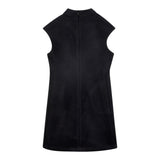Karl Lagerfeld Abito tinta unita Giromanica con Logo Nero per Bambina Z30618 NERO KARL LAGERFELD 