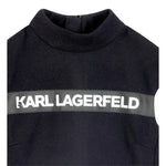 Karl Lagerfeld Abito tinta unita Giromanica con Logo Nero per Bambina Z30618 NERO KARL LAGERFELD 