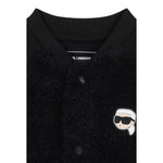 Karl Lagerfeld Cardigan tinta unita con Logo Nero per Neonato Z30665 NERO KARL LAGERFELD 