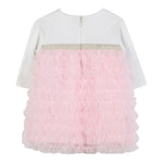 Karl Lagerfeld Abito Manica Lunga Bicolore con Tulle Rosa per Neonata Z30668 ROSA KARL LAGERFELD 