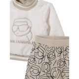 Karl Lagerfeld Completo 2 Pezzi Felpa-Leggins Panna/Beige per Neonata Z30672 PANNA/BEIGE KARL LAGERFELD 