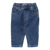 Kenzo Jeans tinta unita con Elastico In Vita Blu per Neonato K60506 BLU KENZO 
