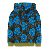 Kenzo Felpa tinta unita con Fantasia Fiori E Cappuccio Verde per Neonato K61433 VERDE KENZO 