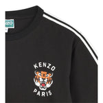 Kenzo T-Shirt tinta unita con Profili In Contrasto Nero per Bambino K61486J NERO KENZO 