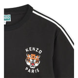 Kenzo T-Shirt tinta unita con Profili In Contrasto Nero per Bambino K61486J NERO KENZO 
