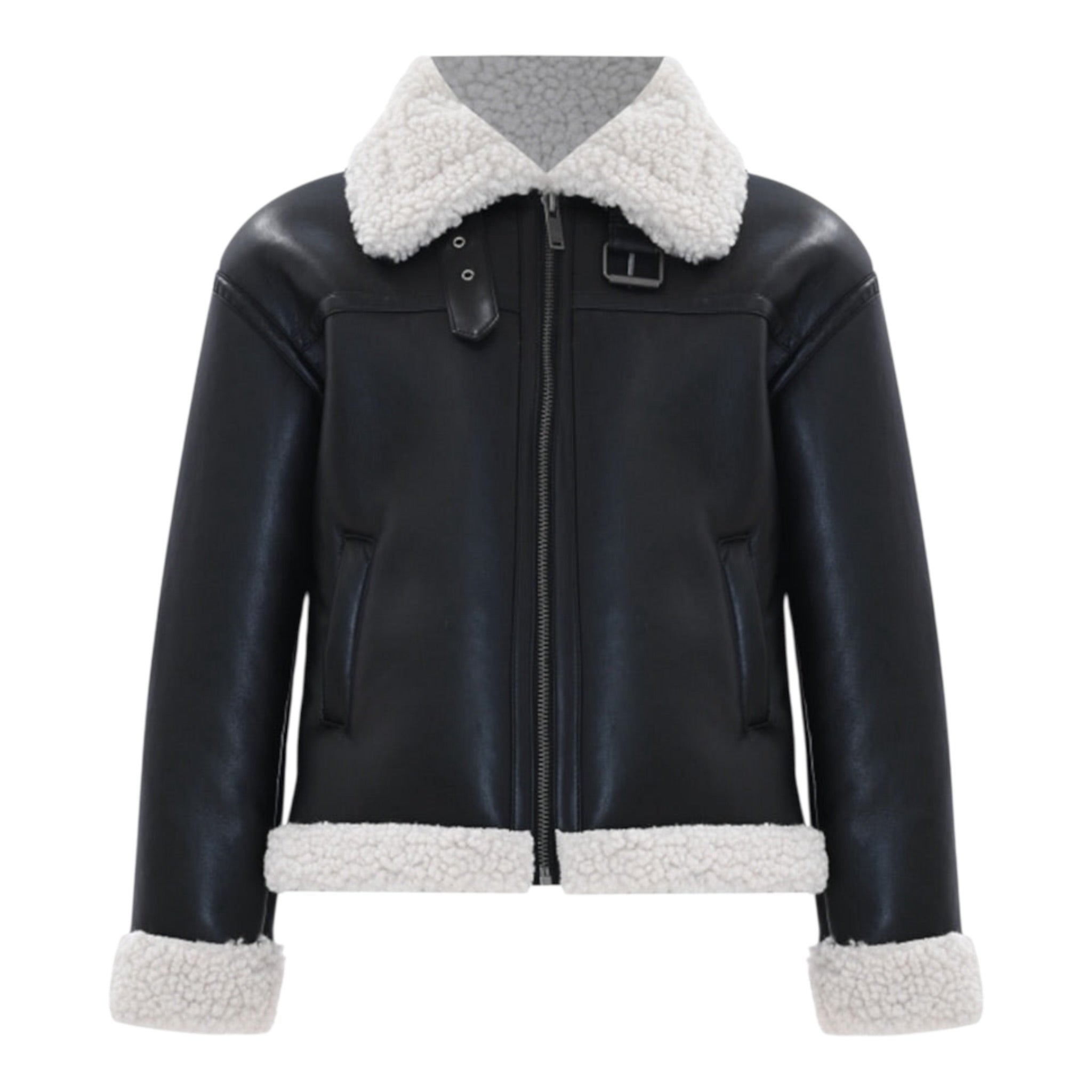 Kocca Giubbino Modello Montone In Ecopelle Nero per Bambina A25JBGB7660ABUN0000 NERO Kocca 