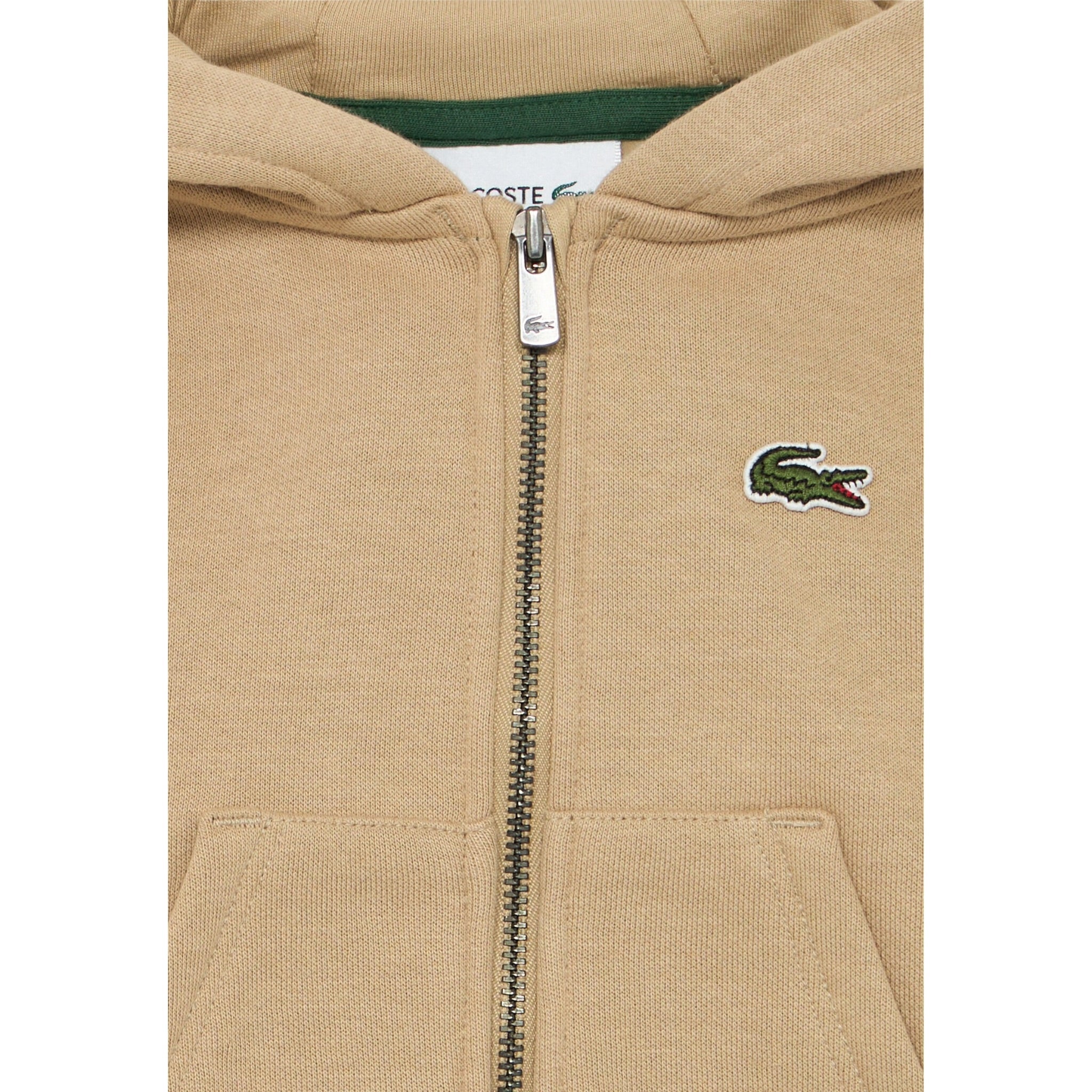 Lacoste Completo 3 Pezzi Felpa-Pantalone-Body Bicolore Beige per Neonato 647192O BEIGE LACOSTE 