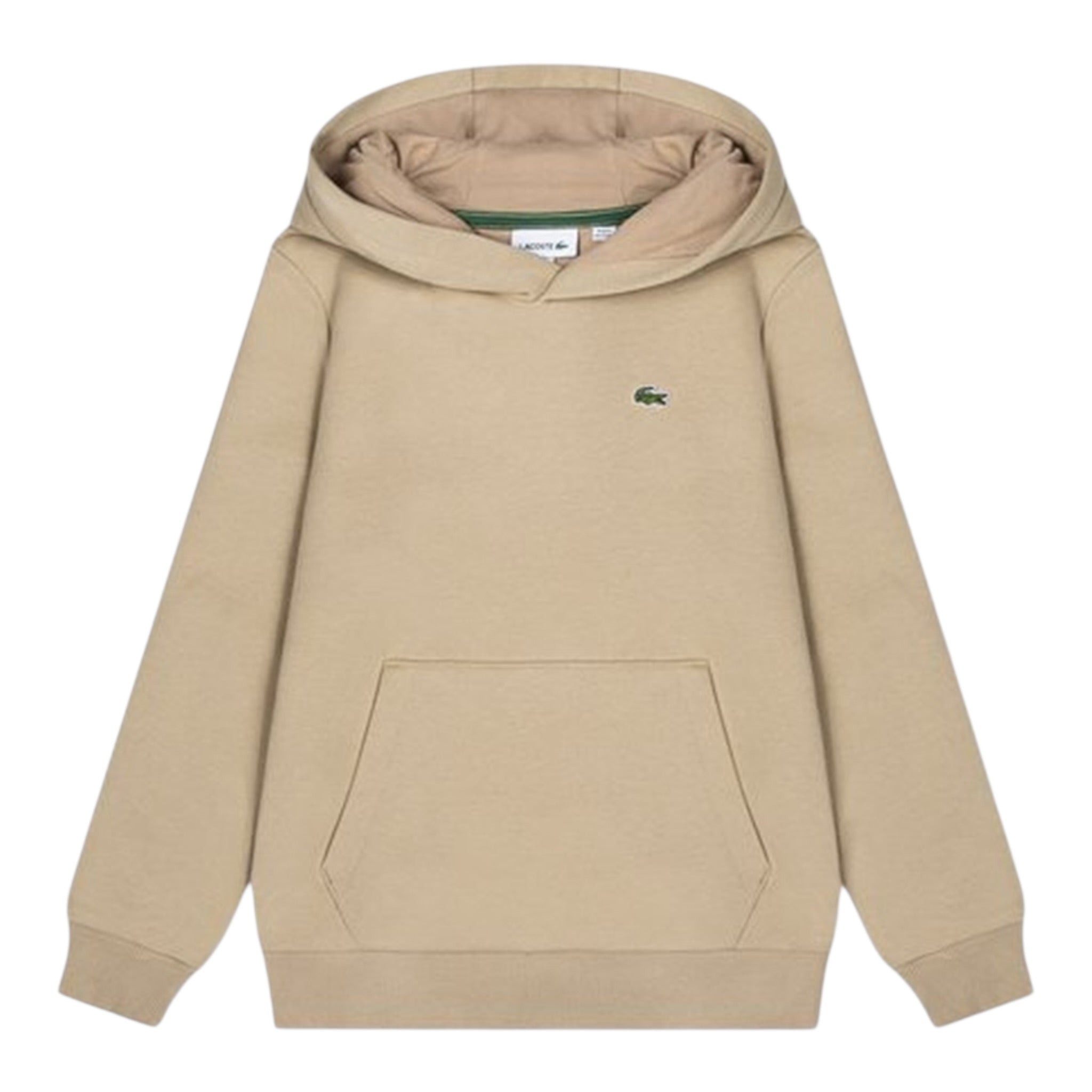 Lacoste Felpa tinta unita con Stampa E Cappuccio Beige per Bambino 947028 BEIGE LACOSTE 