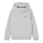 Lacoste Felpa tinta unita con Stampa E Cappuccio Grigio per Bambino 947028X GRIGIO LACOSTE 