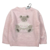 La Maglieria De L'Orsobruno Maglia tinta unita con Stampa Rosa per Neonata BEAR1 ROSA LA MAGLIERIA DE L'ORSOBRUNO 