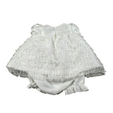 La Stupenderia Abito Mezza Manica tinta unita con Culotte Bianco per Neonata CBAB54X BIANCO LA STUPENDERIA 