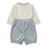 La Stupenderia Tutina Elegante Bicolore Manica Lunga Bianco/Azzurro per Neonato CBPG47V06 BIANCO/AZZURRO LA STUPENDERIA 