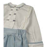 La Stupenderia Tutina Elegante Bicolore Manica Lunga Bianco/Azzurro per Neonato CBPG47V06 BIANCO/AZZURRO LA STUPENDERIA 