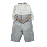 La Stupenderia Tutina Bicolore con Colletto Bianco/Azzurro per Neonato CBPG57 BIANCO/AZZURRO LA STUPENDERIA 