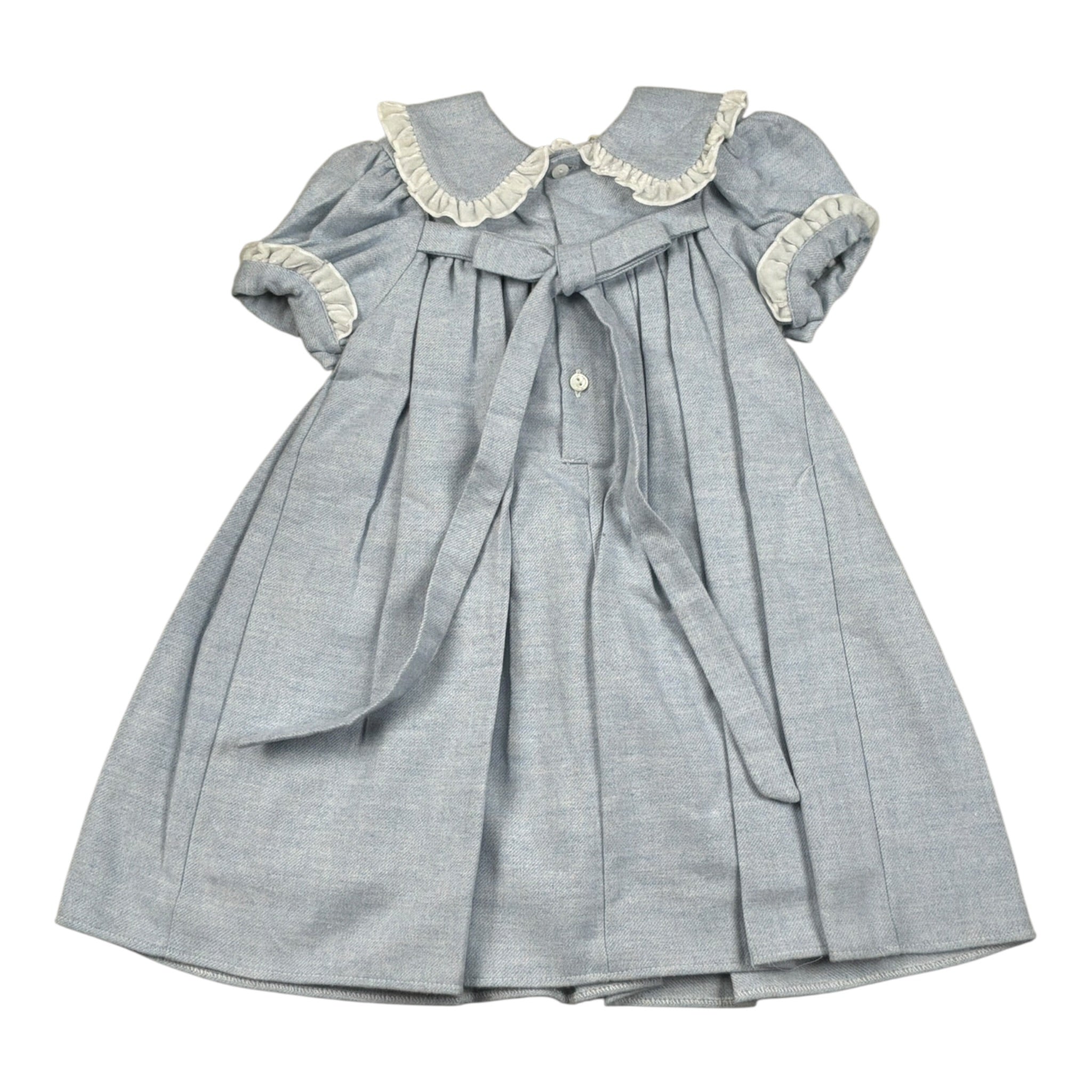 La Stupenderia Abito Mezza Manica tinta unita con Fiocco Azzurro per Neonata CCAB62N AZZURRO LA STUPENDERIA 