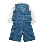 La Stupenderia Completo 3 Pezzi Camcia-Gilet-Bermuda Blu per Neonato CCGL21 BLU LA STUPENDERIA 