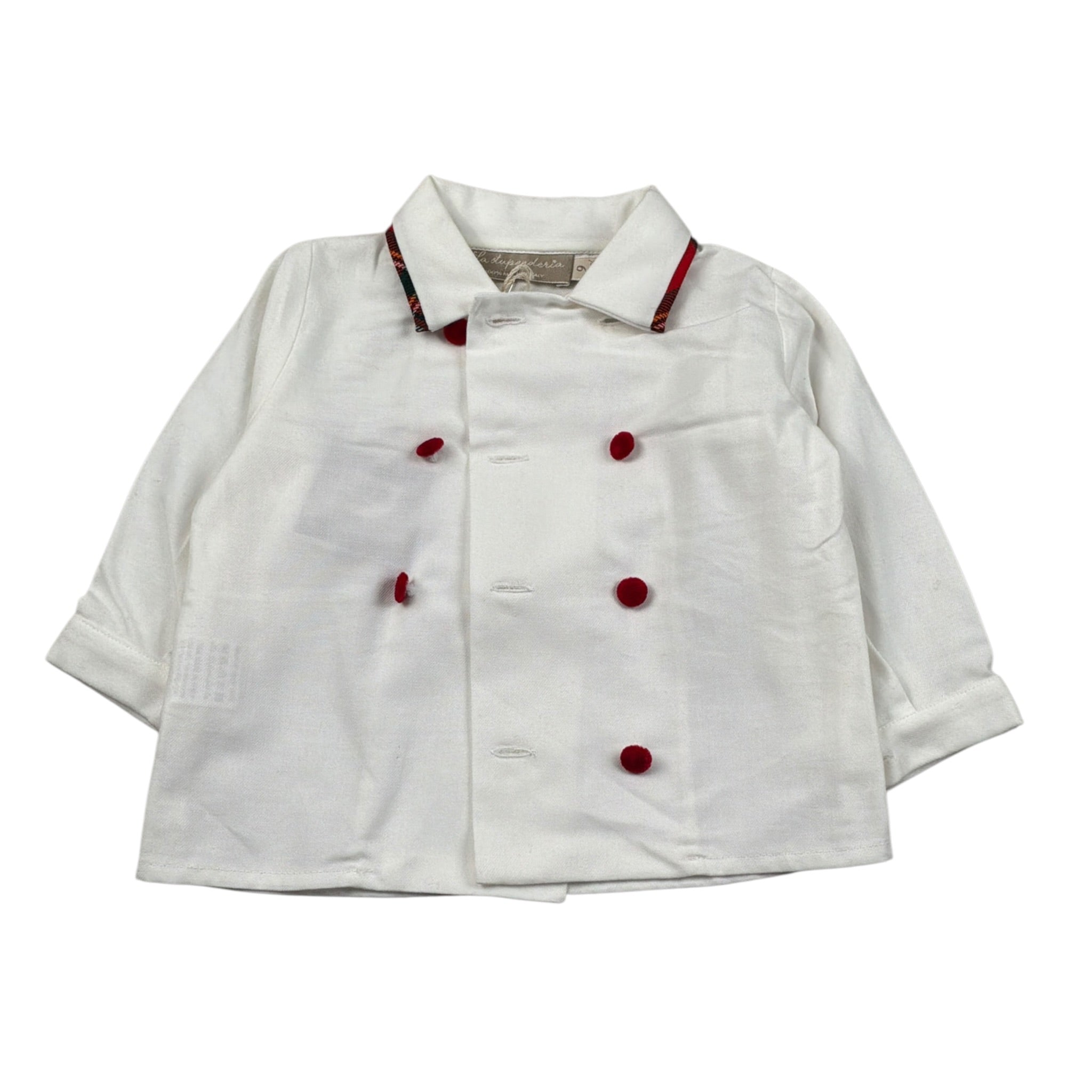 La Stupenderia Camicia Manica Lunga tinta unita Panna per Neonato TBCM01 PANNA LA STUPENDERIA 