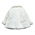 La Stupenderia Cappotto tinta unita con Colletto Bianco per Neonata TBGB00 BIANCO LA STUPENDERIA 