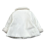 La Stupenderia Cappotto tinta unita con Colletto Bianco per Neonata TBGB00 BIANCO LA STUPENDERIA 