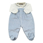 La Stupenderia Tutina Manica Lunga tinta unita In Ciniglia Azzurro per Neonato TBTT5L04 AZZURRO LA STUPENDERIA 