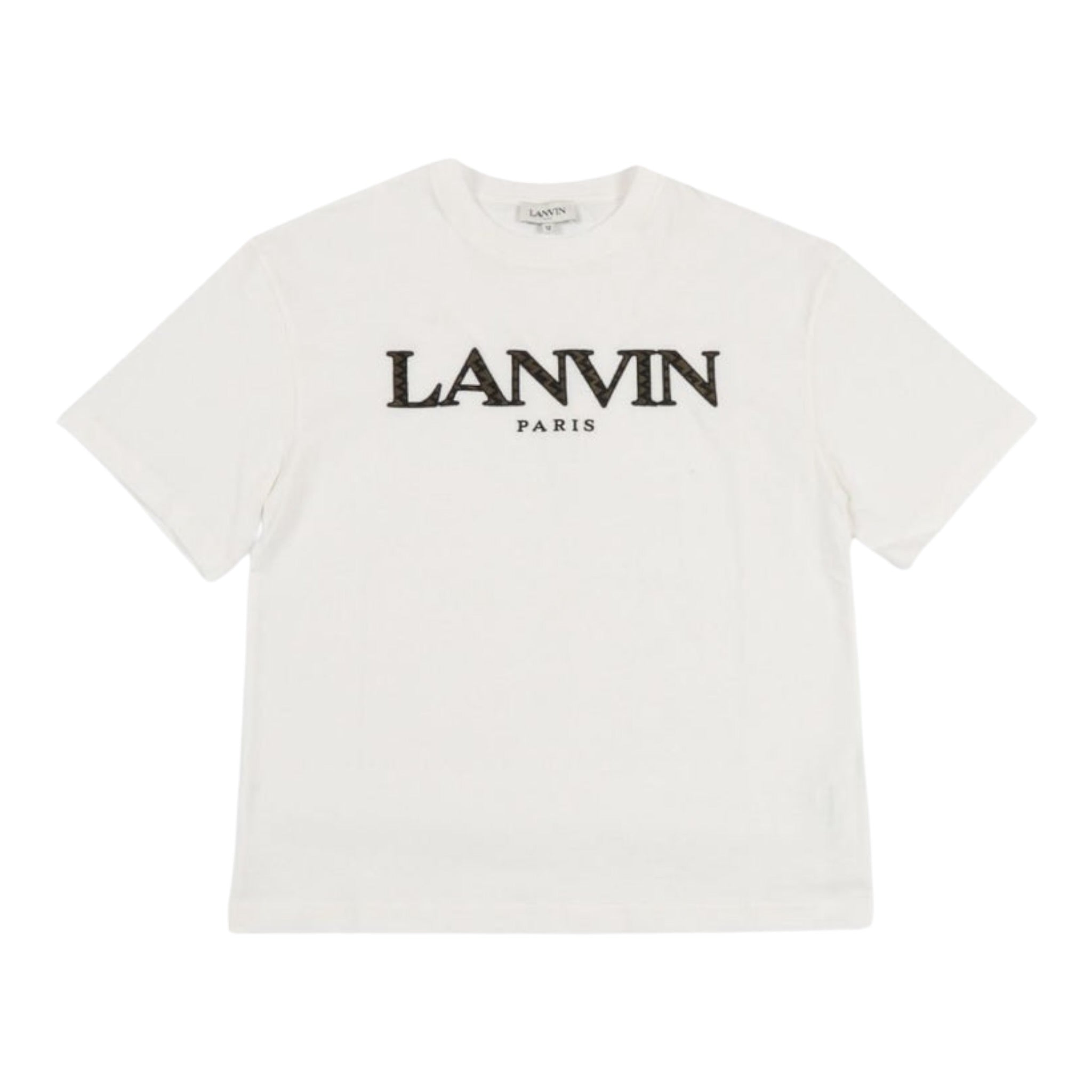 Lanvin T-Shirt tinta unita con Stampa Bianco per Bambino N30283 BIANCO LANVIN 