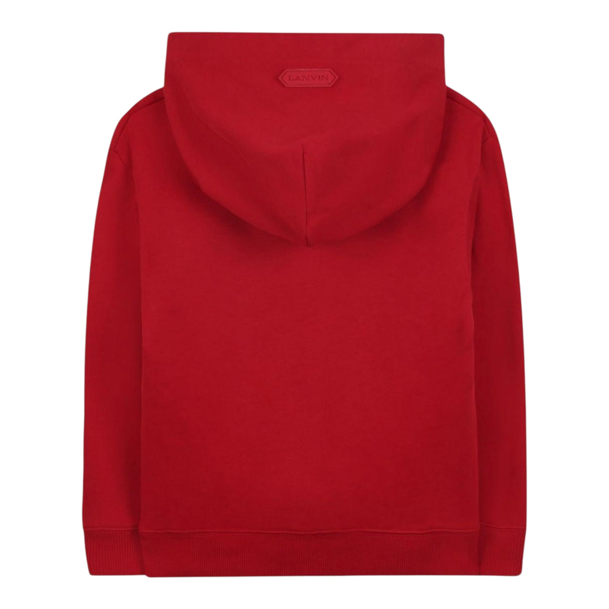 Lanvin Felpa tinta unita con Cappuccio Rosso per Bambino N30293 ROSSO LANVIN 